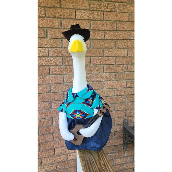 Country Singer Themed Porch Goose Dress with Wings & Cowboy Hat Outfit  Western - Picture 10 of 10